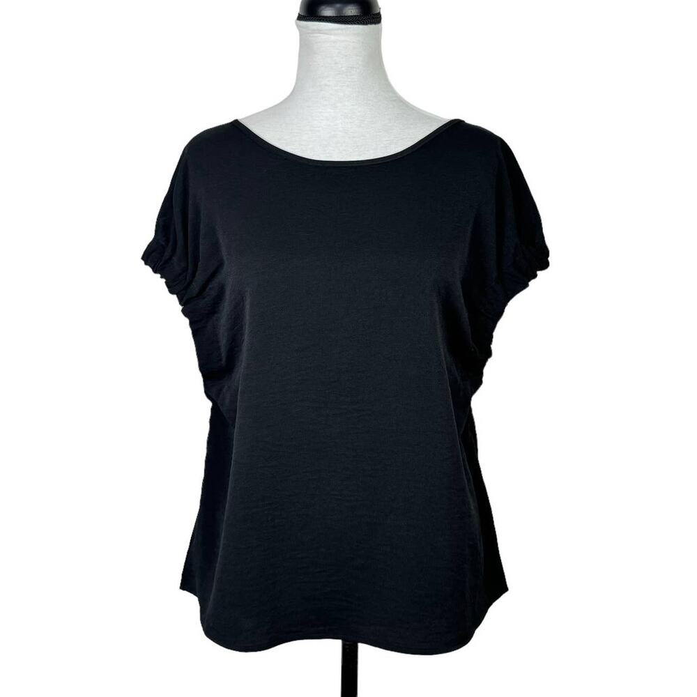 Patrizia Luca | Milano NWT Neiman Marcus Black Keyhole Tie Back Relaxed Fit Top
